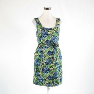 Blue yellow BARASCHI sheath dress 8